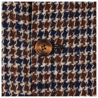 Kired By Kiton Houndstooth Tan/Brown Reversible Coat