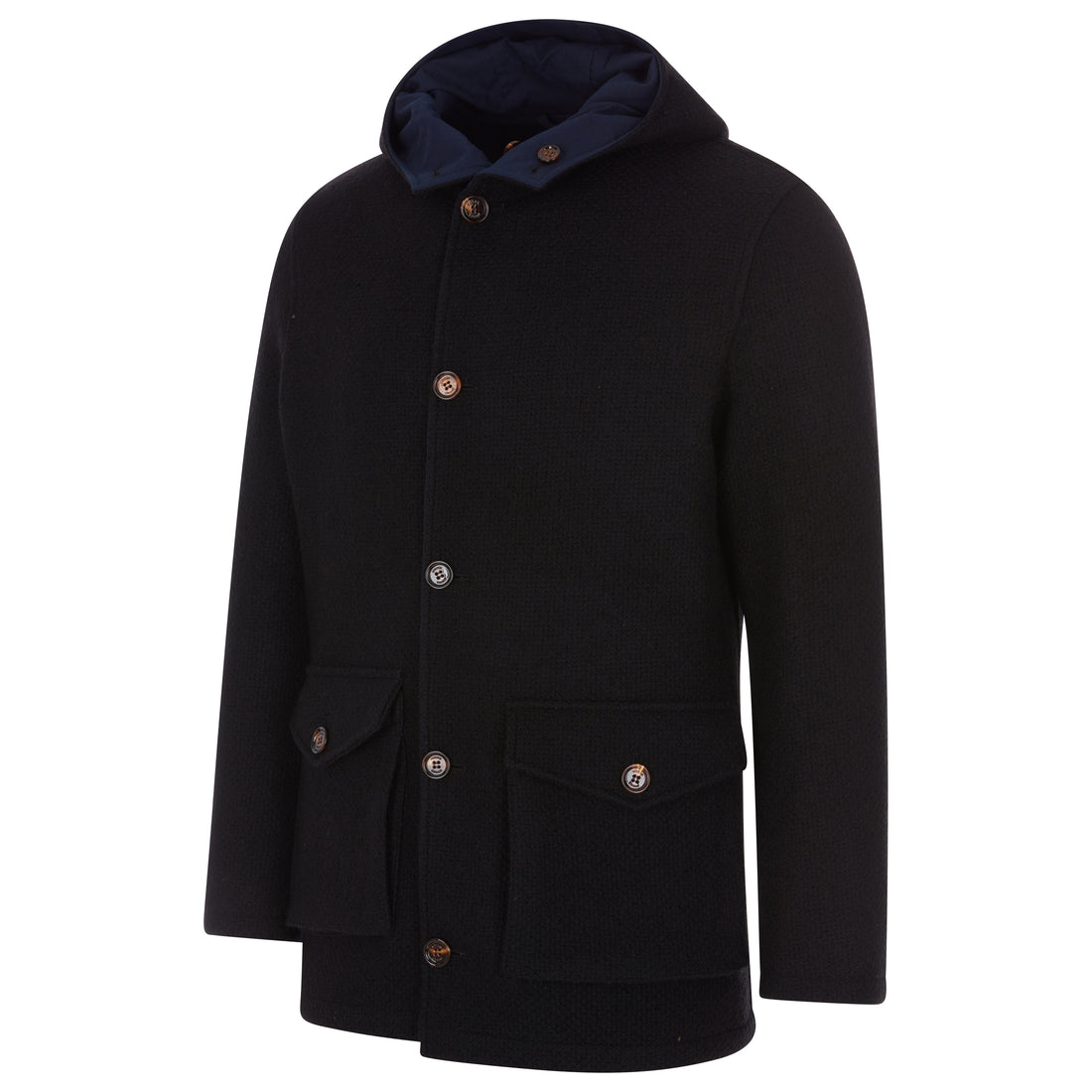 Kired By Kiton Navy/Blue Reversible Coat W Hood