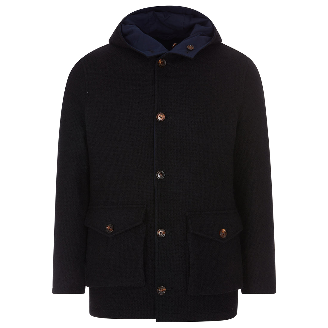 Kired By Kiton Navy/Blue Reversible Coat W Hood