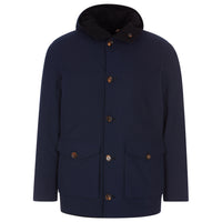 Kired By Kiton Navy/Blue Reversible Coat W Hood