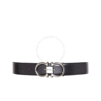 Ferragamo Black/Brown Leather Adjustable Belt