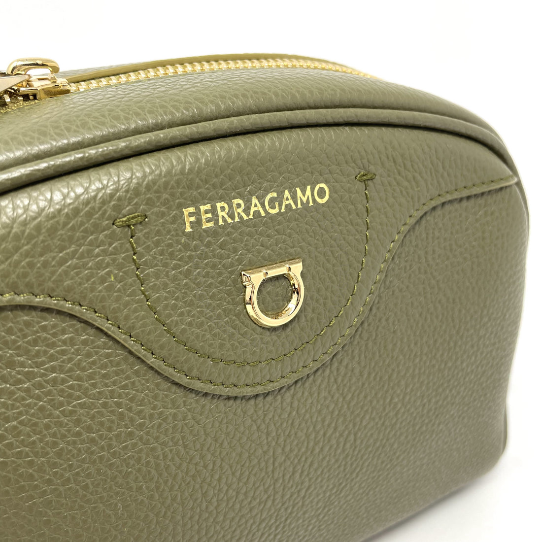 Ferragamo Leather Handbag w Strap