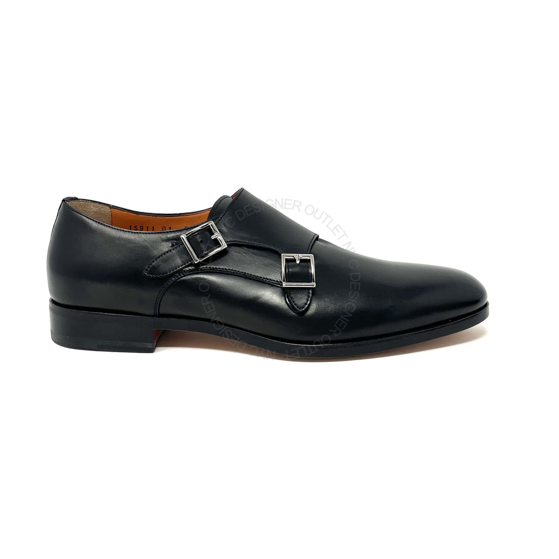 Santoni Mens Double Monk-Strap