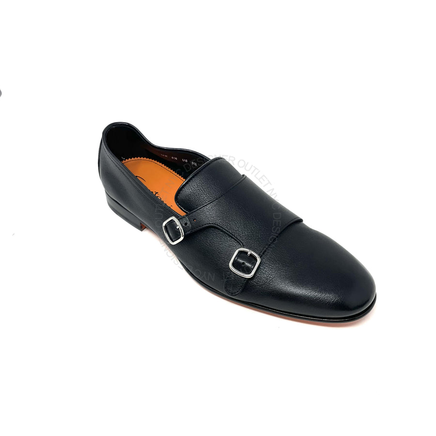 Santoni Mens Double Monk-Strap