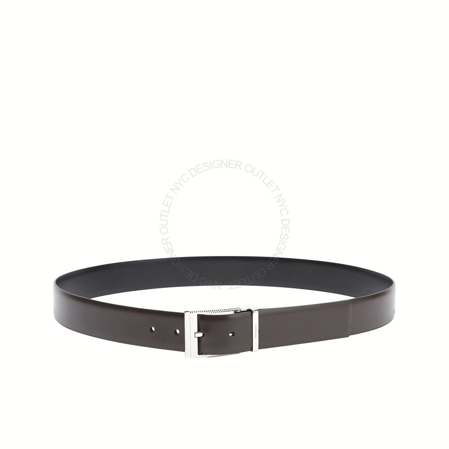 Ferragamo Black/Brown Leather Adjustable Belt