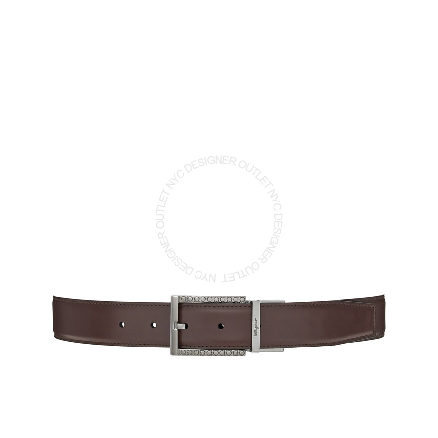 Ferragamo Black/Brown Leather Adjustable belt