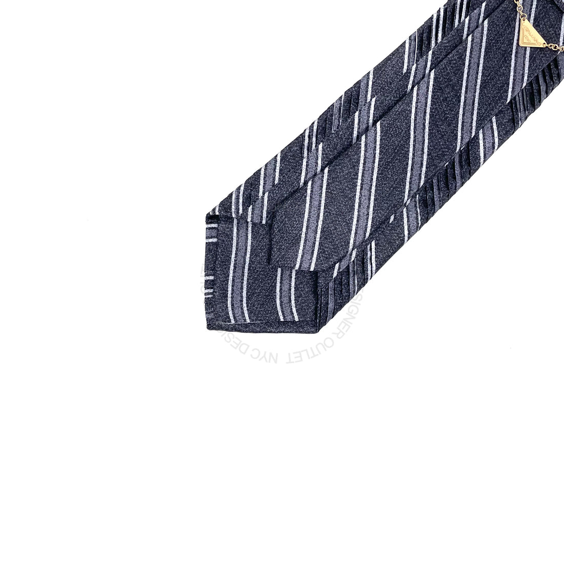 Vitaliano Mens Pleated Silk Tie