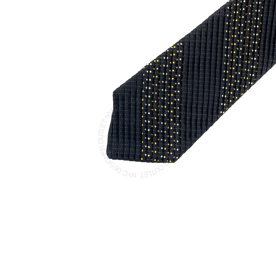 Vitaliano Mens Pleated Silk Tie