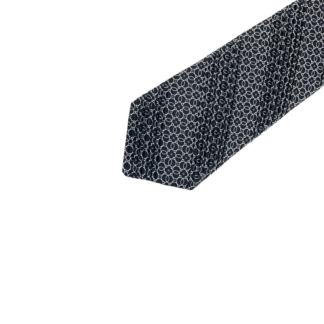 Vitaliano Mens Pleated Silk Tie