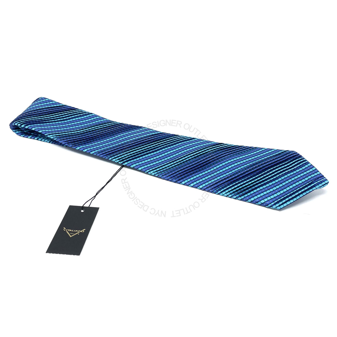 Vitaliano Mens Pleated Silk Tie