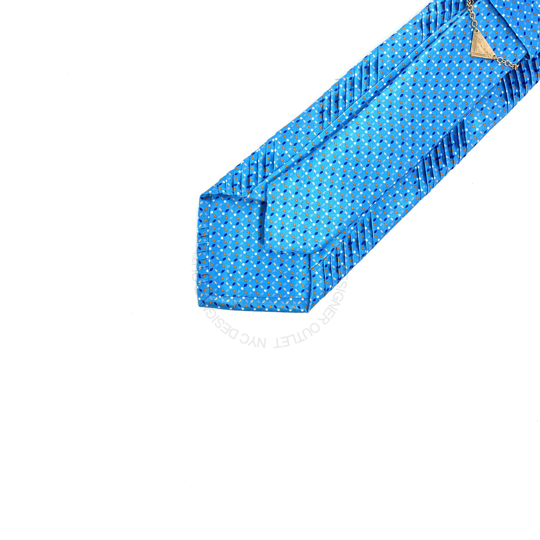 Vitaliano Mens Pleated Silk Tie