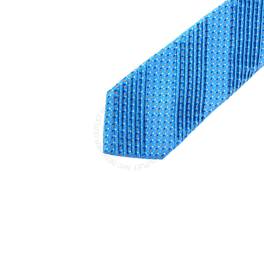 Vitaliano Mens Pleated Silk Tie