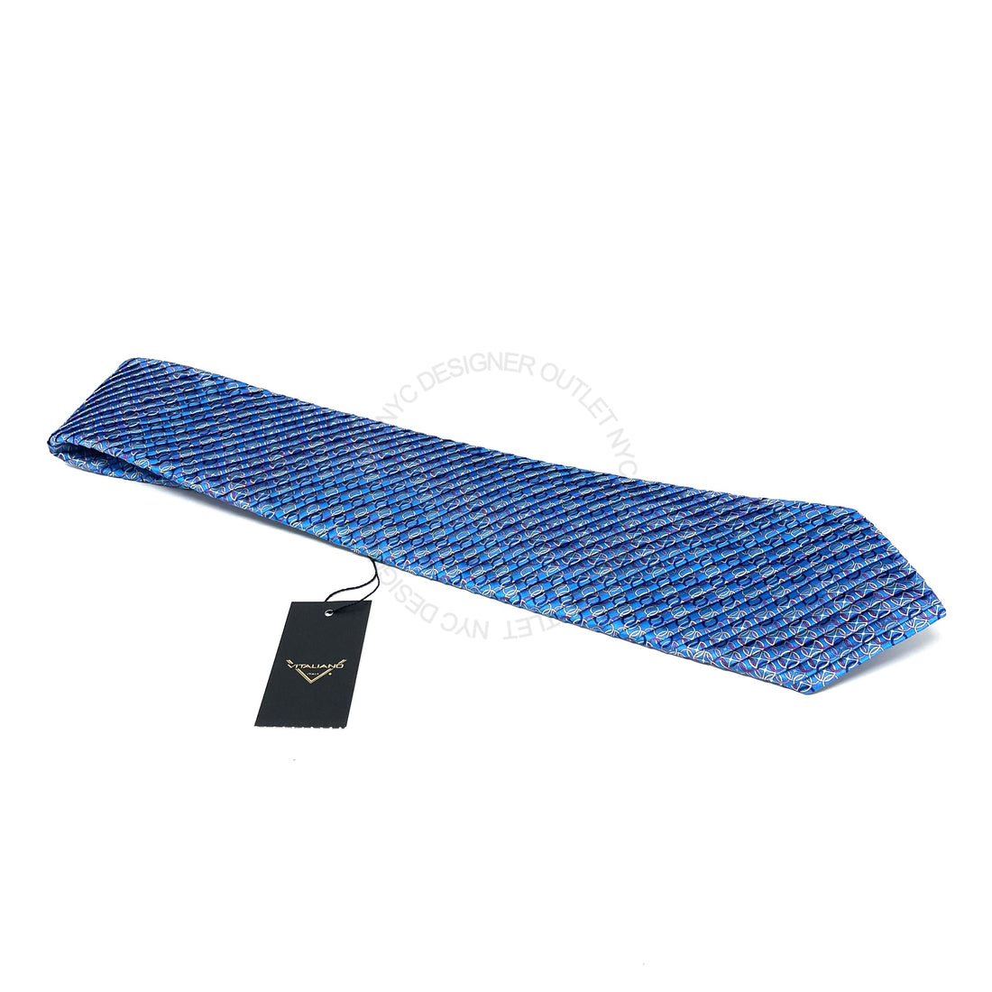 Vitaliano Mens Pleated Silk Tie