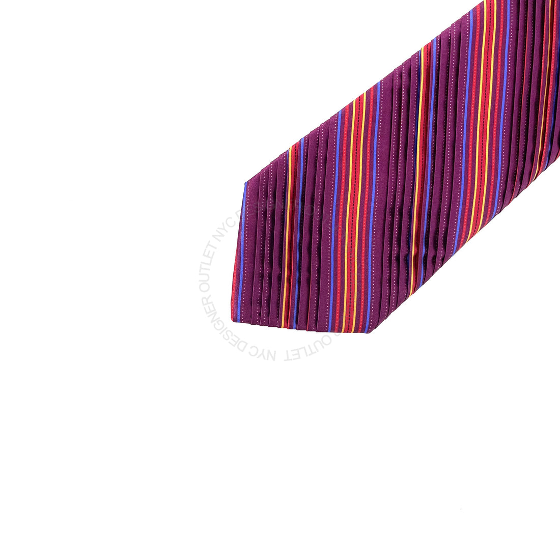 Vitaliano Mens Pleated Silk Tie