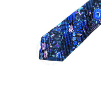 Vitaliano Mens Pleated Silk Tie