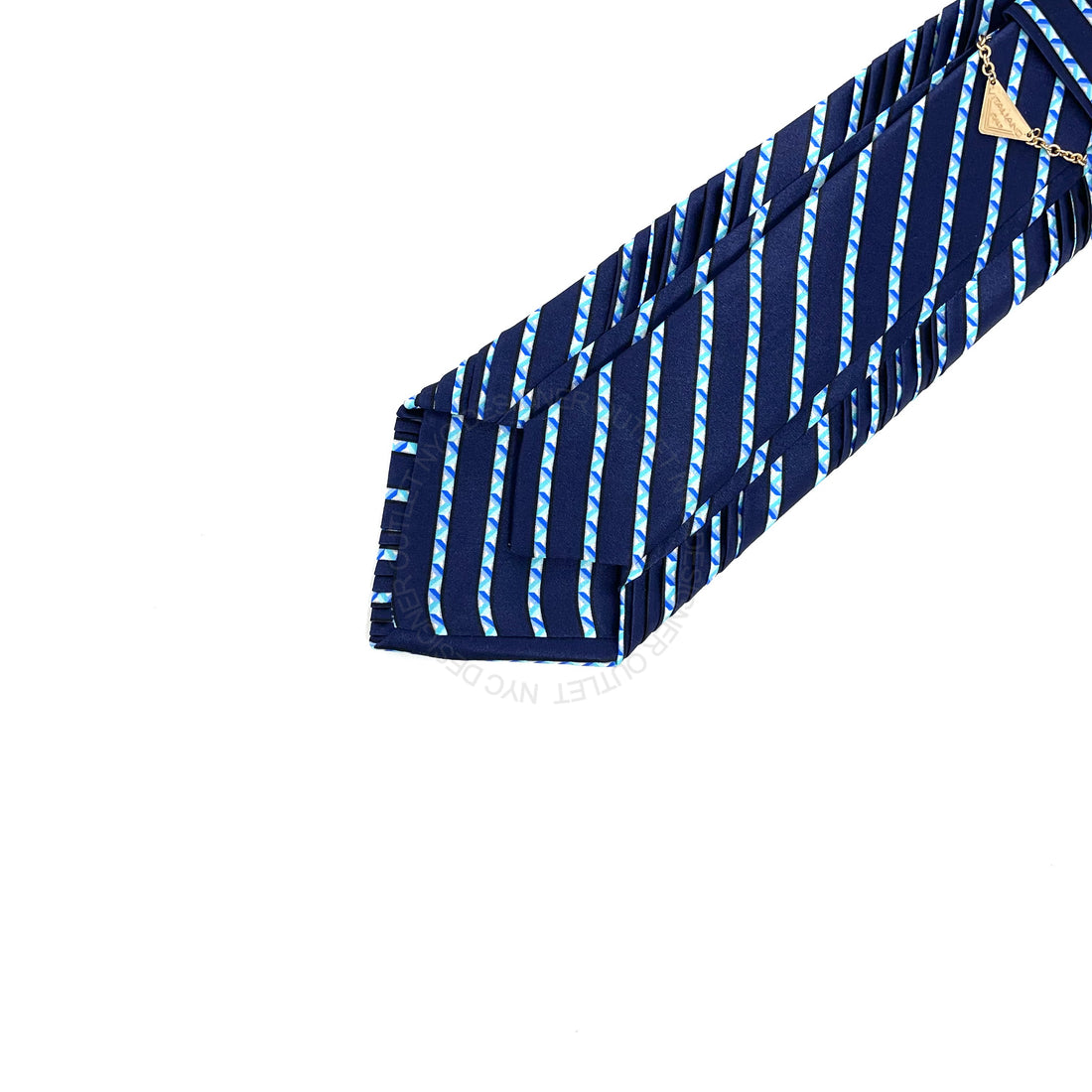 Vitaliano Mens Pleated Silk Tie