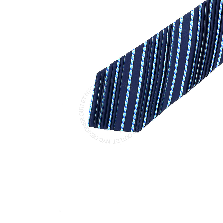 Vitaliano Mens Pleated Silk Tie