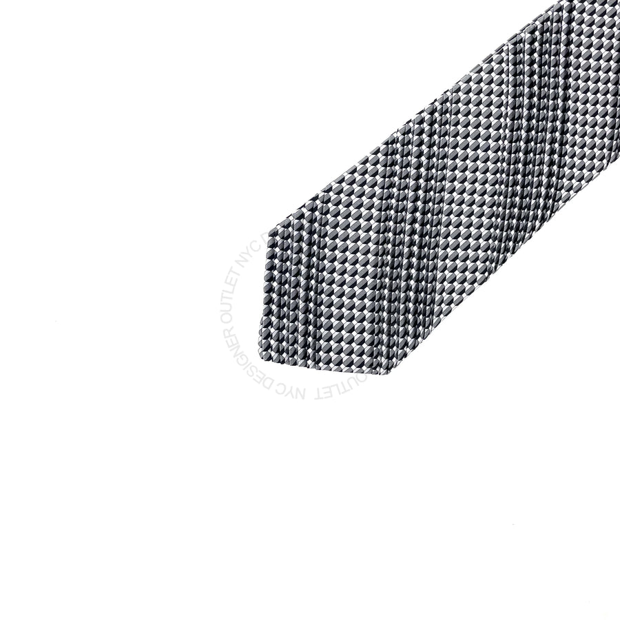 Vitaliano Mens Pleated Silk Tie