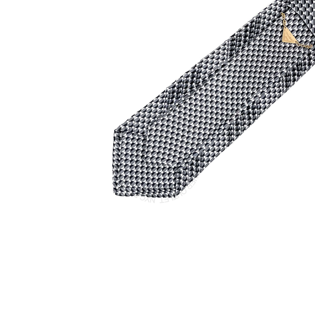 Vitaliano Mens Pleated Silk Tie