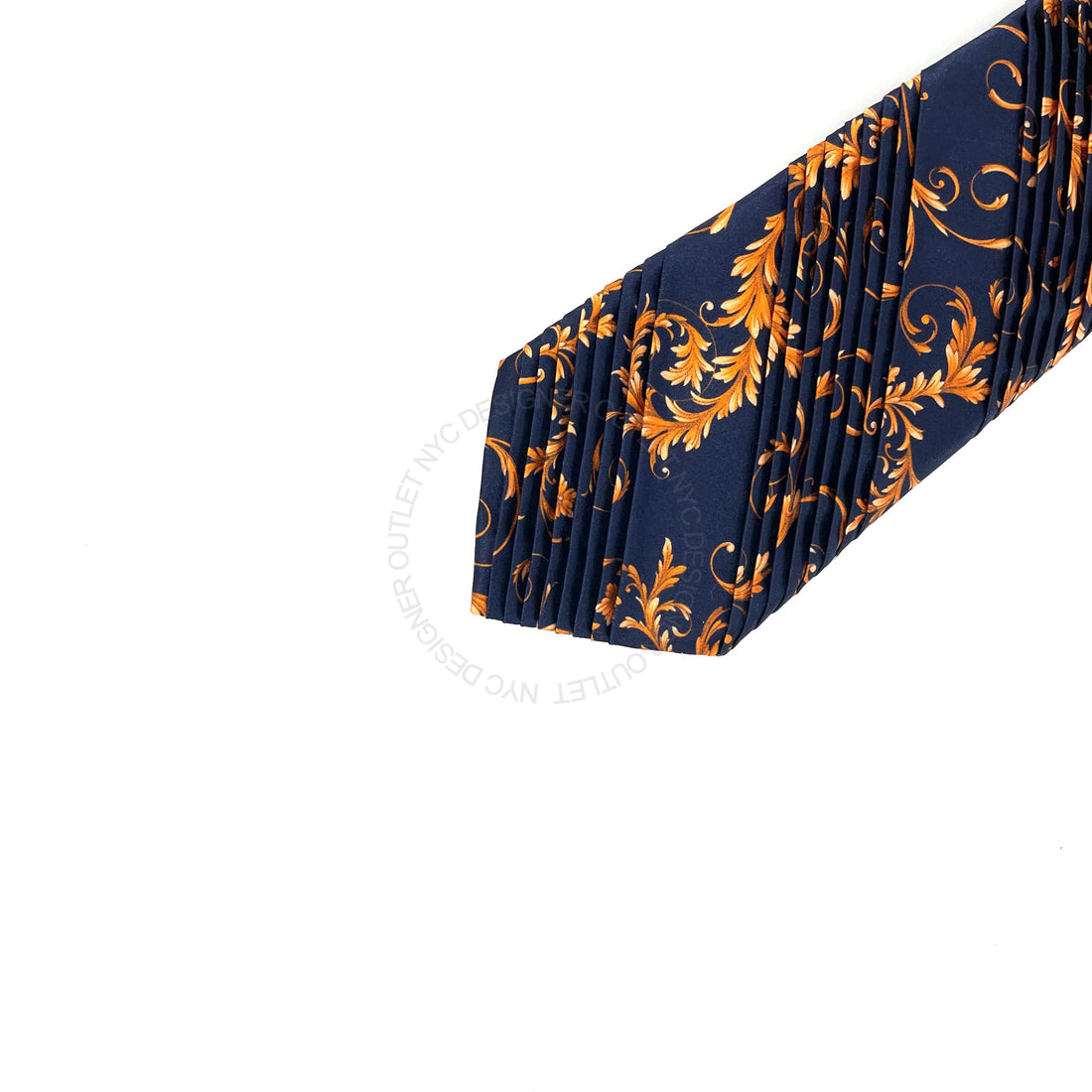 Vitaliano Mens Pleated Silk Tie