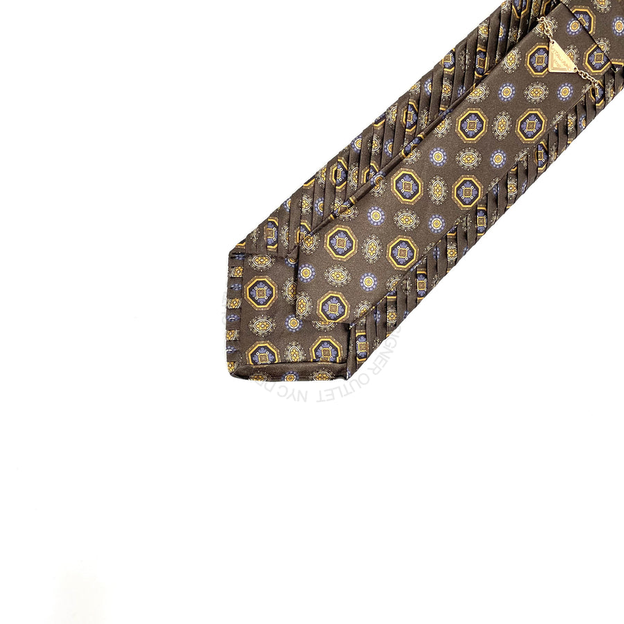 Vitaliano Mens Pleated Silk Tie