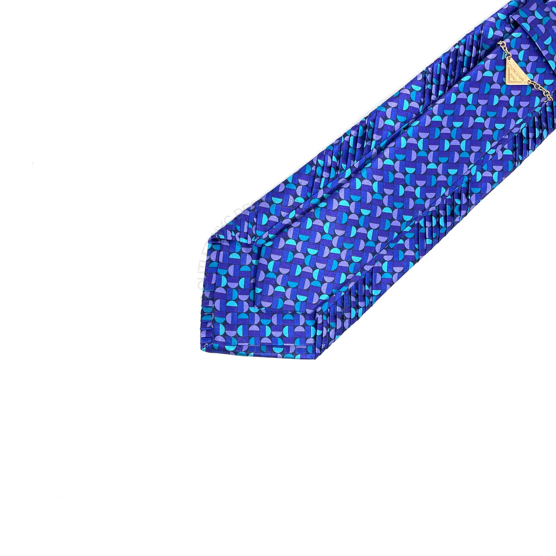 Vitaliano Mens Pleated Silk Tie