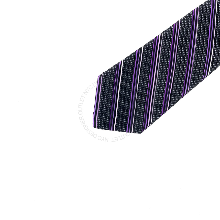 Vitaliano Mens Pleated Silk Tie