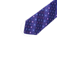 Vitaliano Mens Pleated Silk Tie