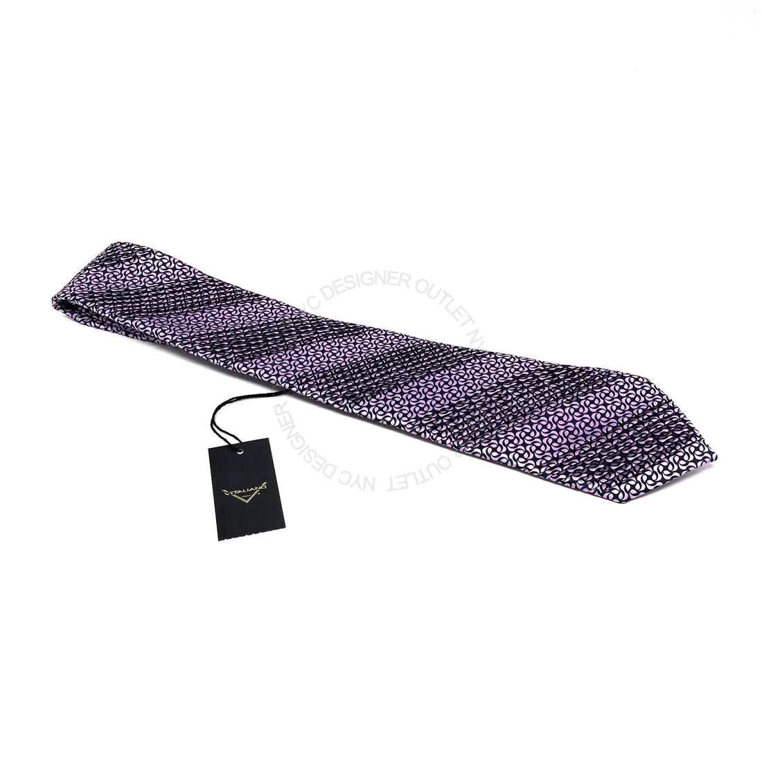 Vitaliano Mens Pleated Silk Tie