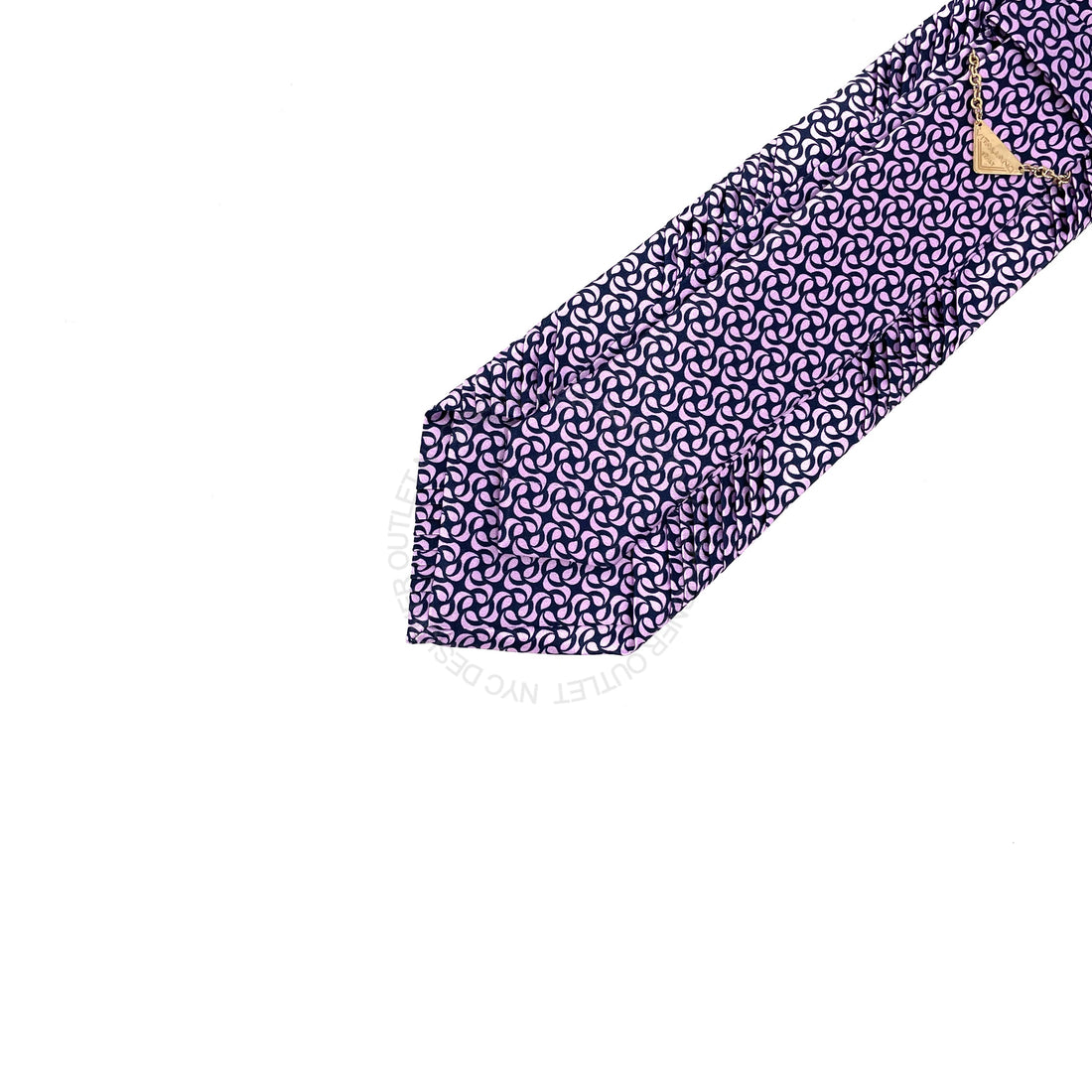 Vitaliano Mens Pleated Silk Tie