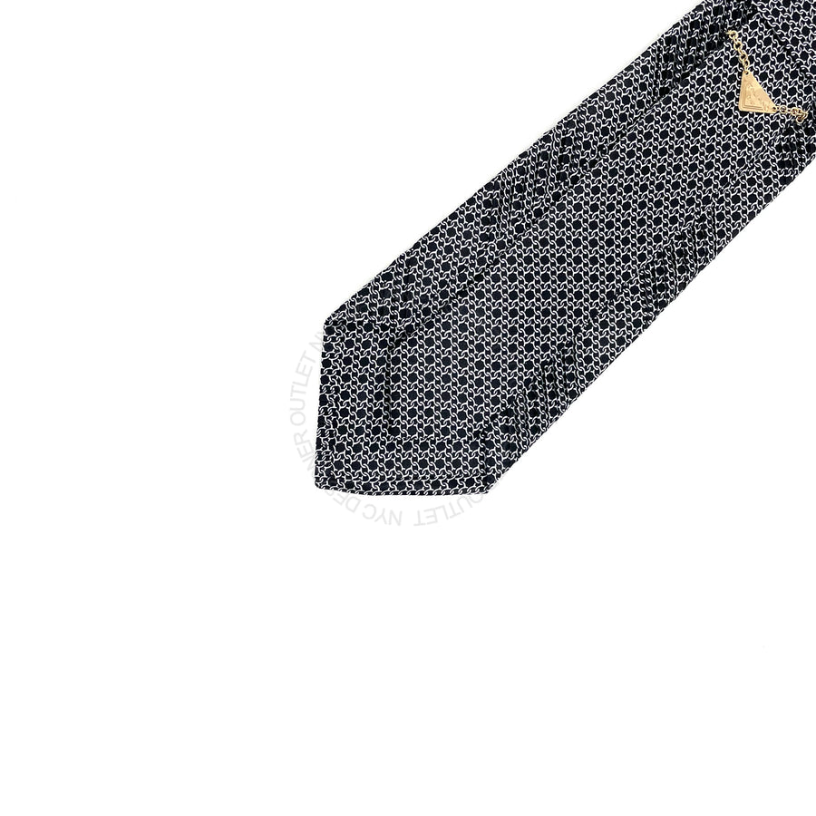 Vitaliano Mens Pleated Silk Tie