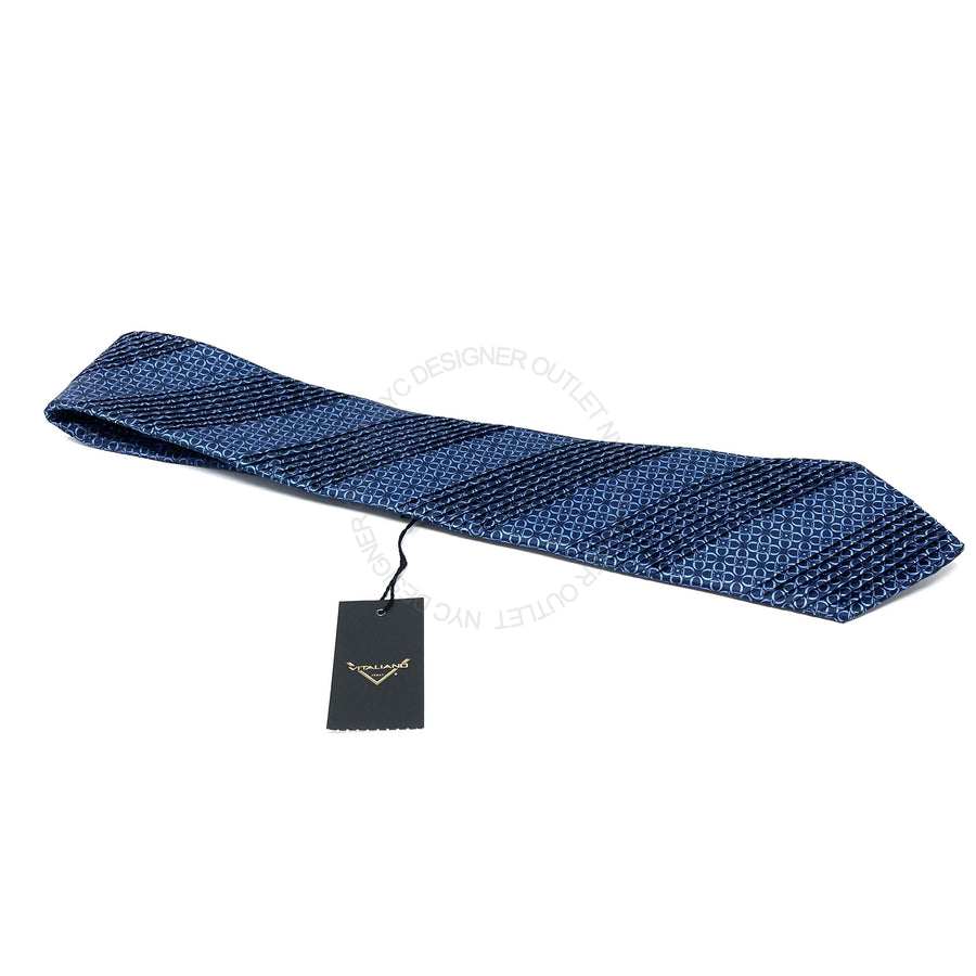 Vitaliano Mens Pleated Silk Tie