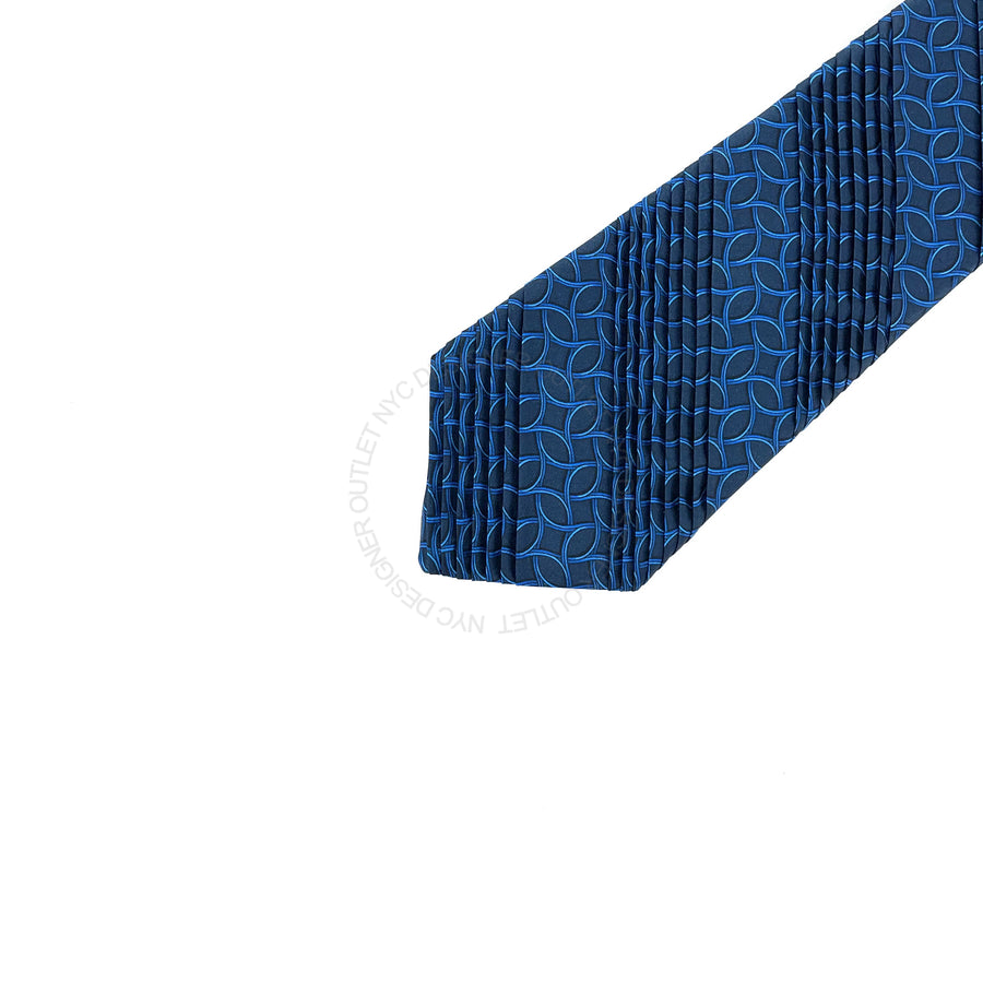 Vitaliano Mens Pleated Silk Tie