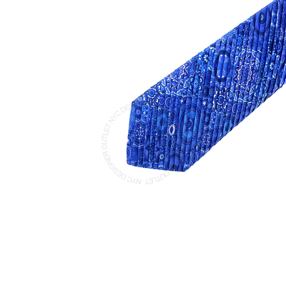 Vitaliano Mens Pleated Silk Tie