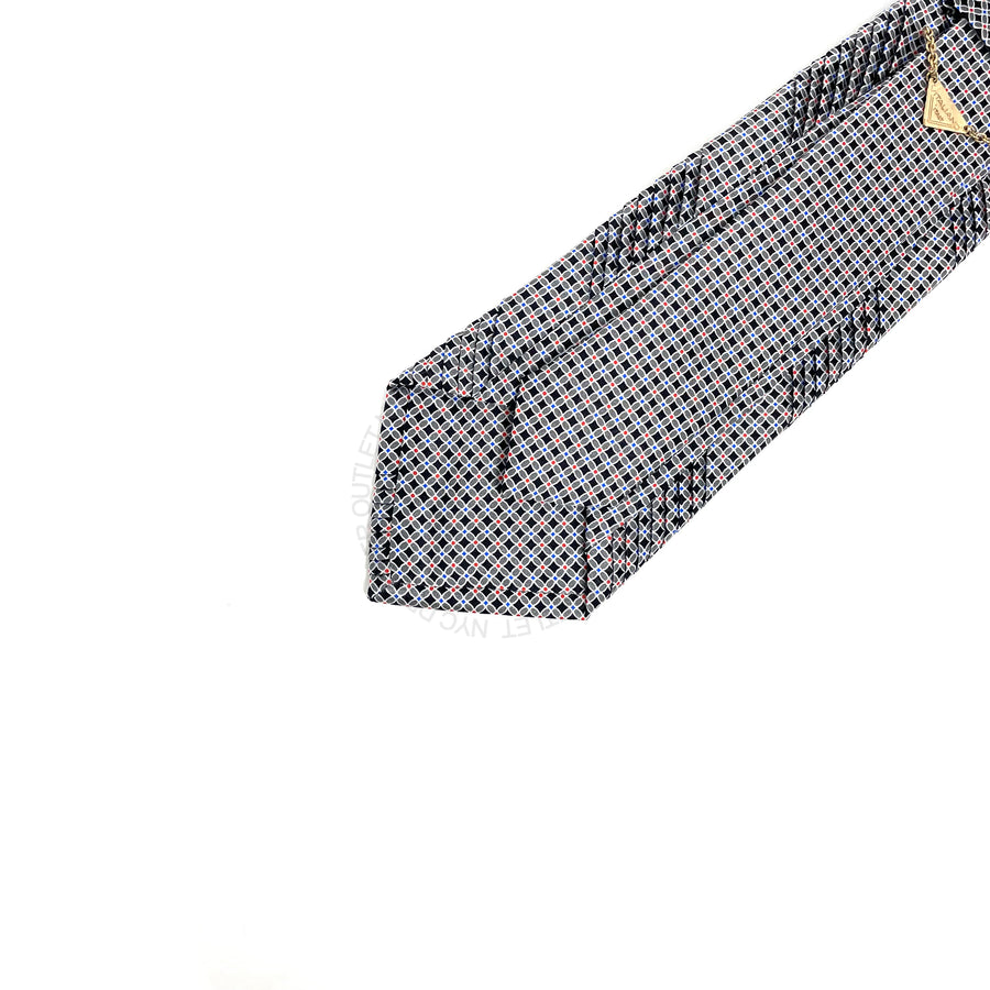 Vitaliano Mens Pleated Silk Tie