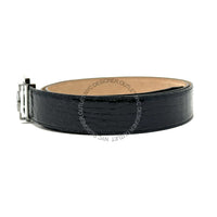 Ferragamo Black Crocodile Adjustable Belt