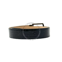 Ferragamo Black Crocodile Adjustable Belt