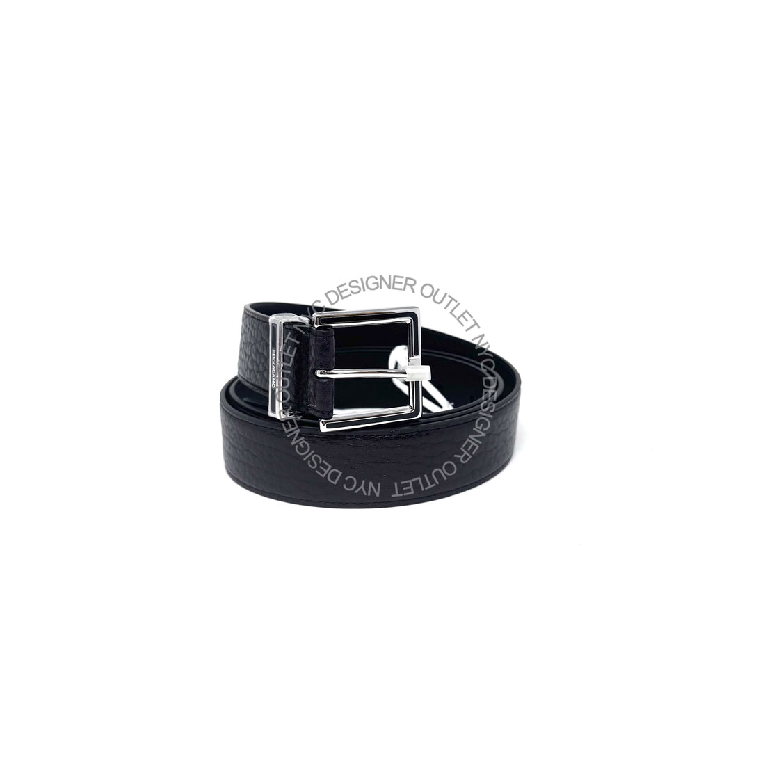 Ferragamo Black Leather Belt