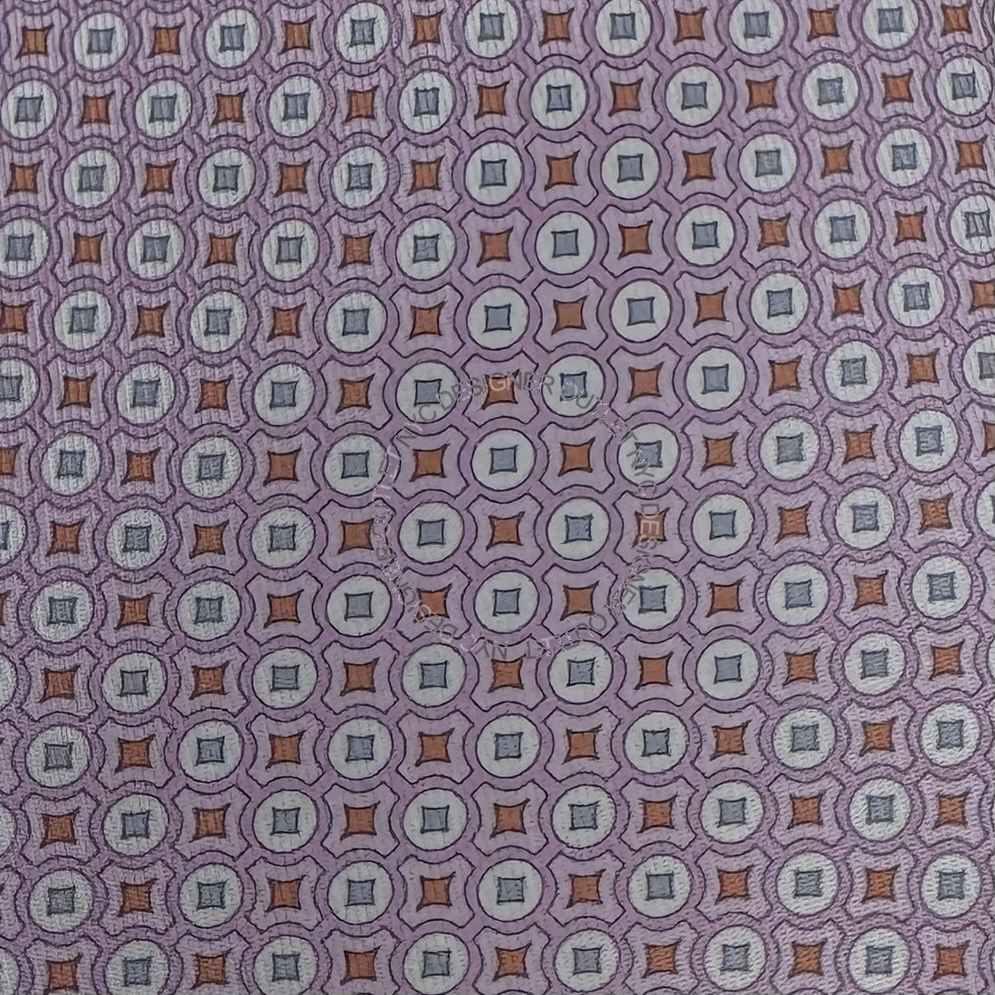 Upclose Photo of Patterned fabric with geometric design 