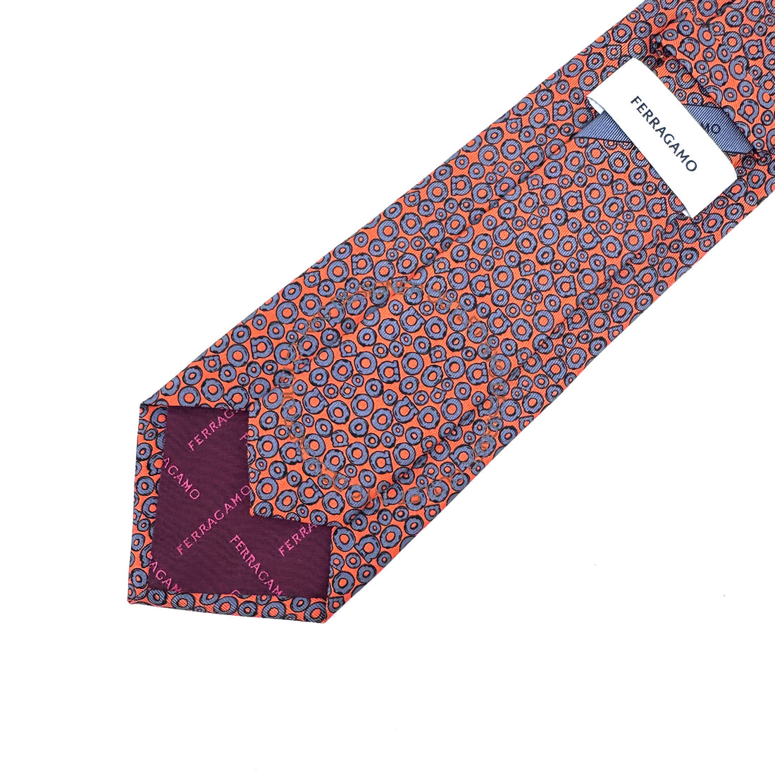 Patterned tie on a white background