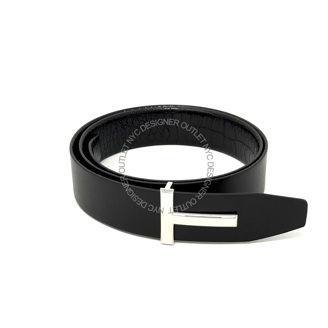 Tom Ford Black/Black Reversible Leather Belt