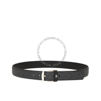 Ferragamo Black/Black Leather Adjustable and Reversible Belt