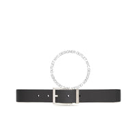 Ferragamo Black/Gray Leather Adjustable and Reversible Belt