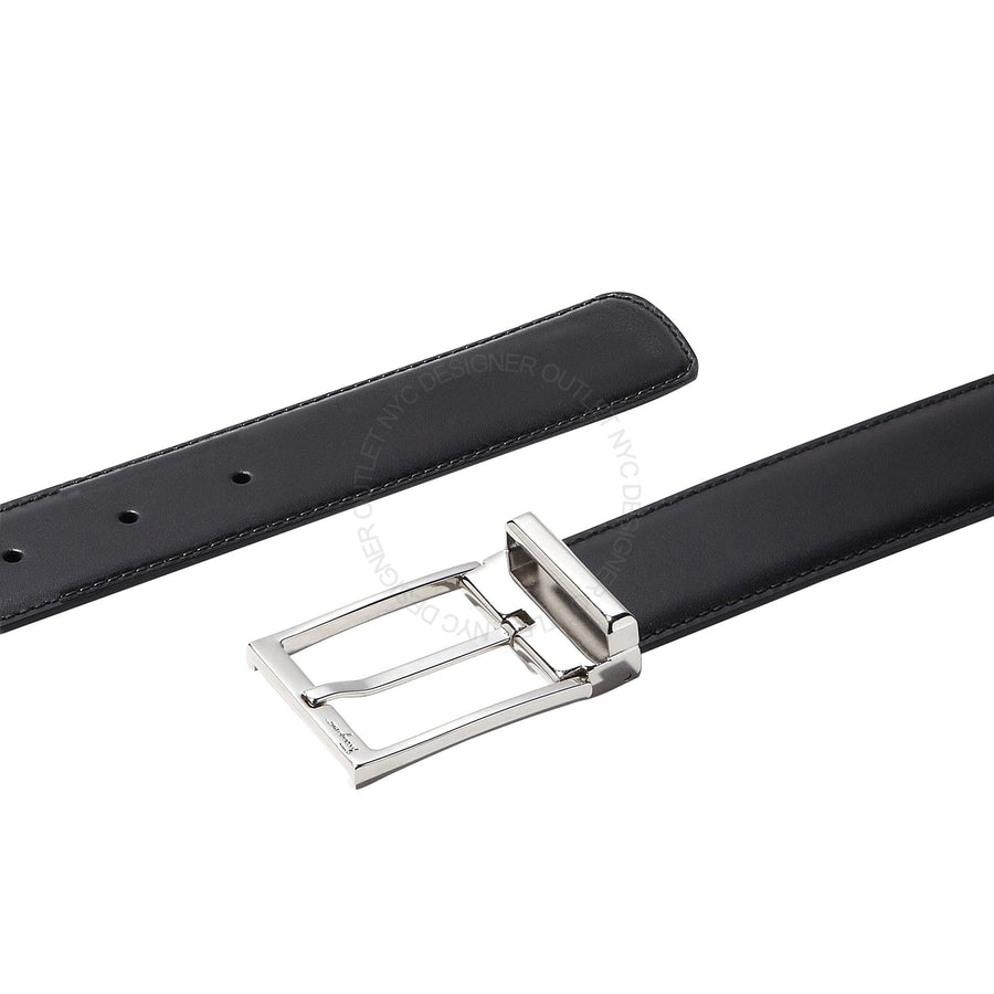Ferragamo Gift Set Black/Brown Leather Adjustable Belt