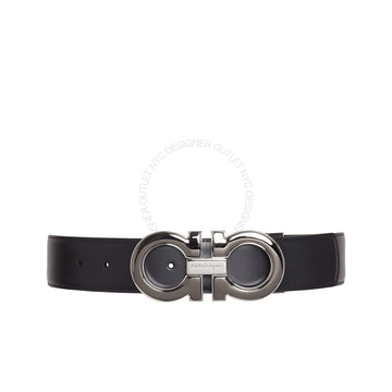 Ferragamo Black/Brown Leather Adjustable belt