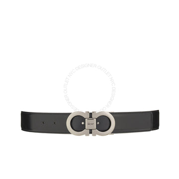 Ferragamo Black/Brown Leather Reversible Belt