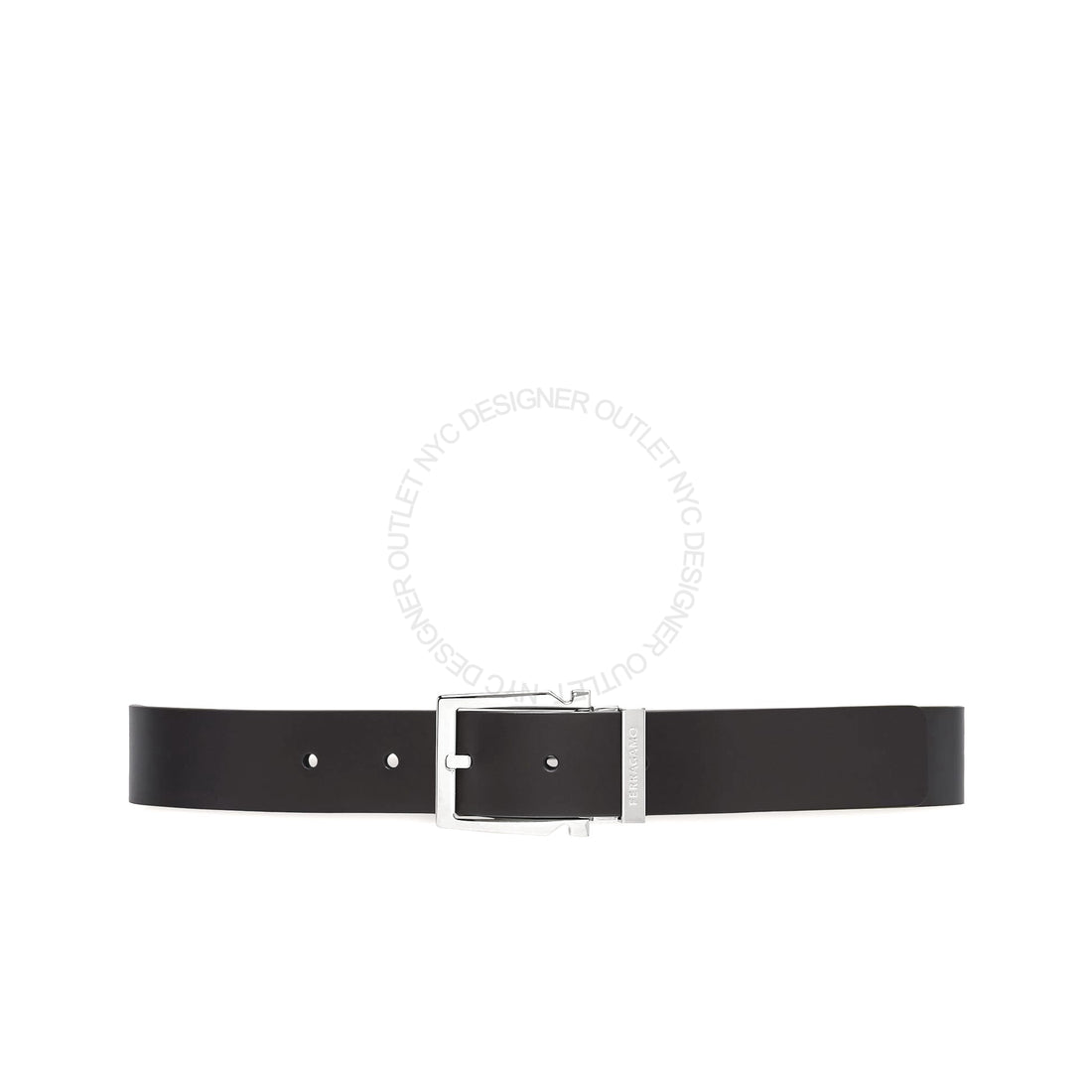 Ferragamo Black/Brown Leather Reversible Belt