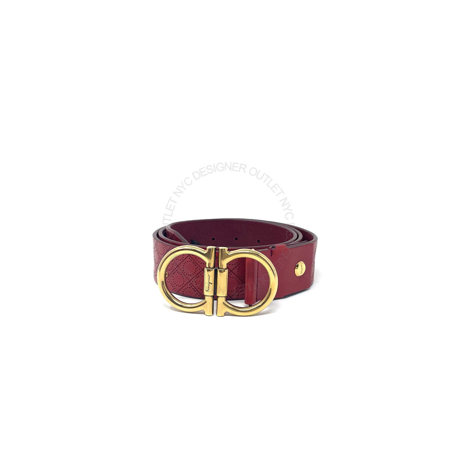 Ferragamo Red Leather Belt