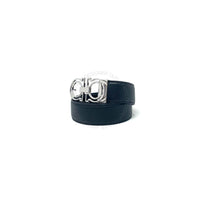 Ferragamo Black/Black Reversible Adjustable Leather Belt