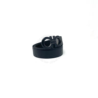 Ferragamo Black/Black Reversible Adjustable Leather Belt